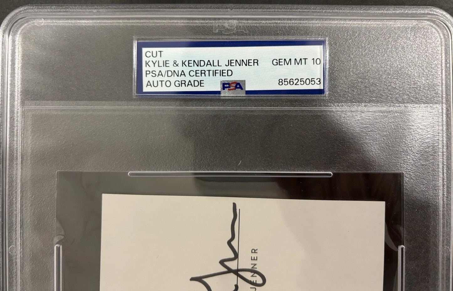 Kendall & Kylie Jenner Dual Autographed/Signed 4x5 Cut PSA 10 Auto Encapsulated!