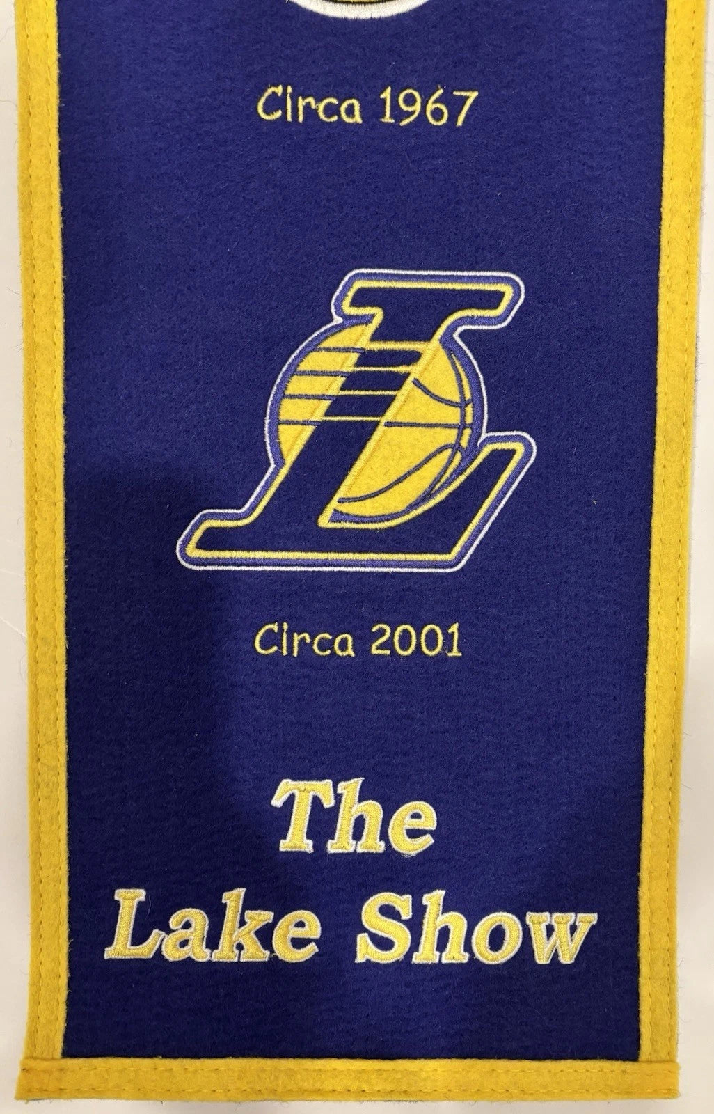 Los Angeles Lakers 8x32 Purple Felt Heritage Banner Wool Stitched! (Unsigned)