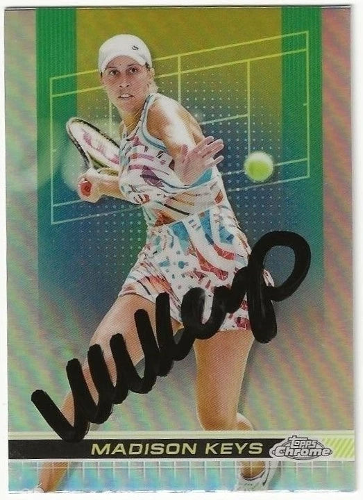Madison Keys Autographed/Signed 2024 Topps Chrome Refractor Card Exact Proof!
