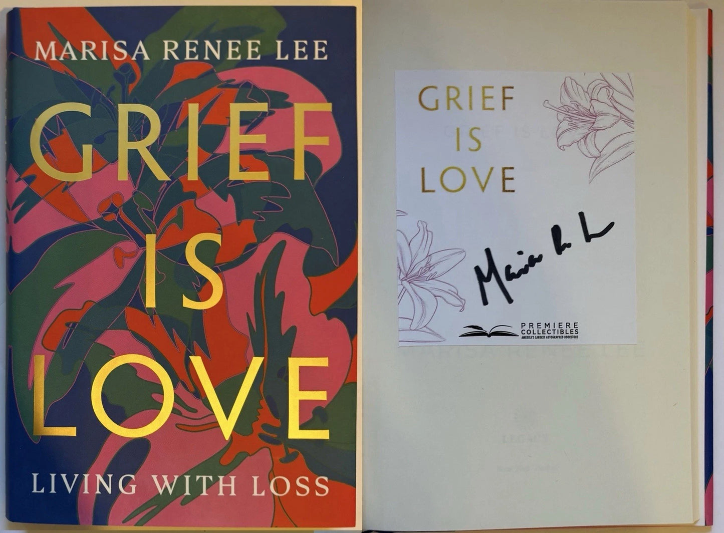 Marisa Renee Lee Autographed/Signed "Grief is Love: Living With Loss" Book COA!