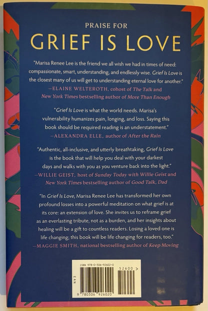 Marisa Renee Lee Autographed/Signed "Grief is Love: Living With Loss" Book COA!