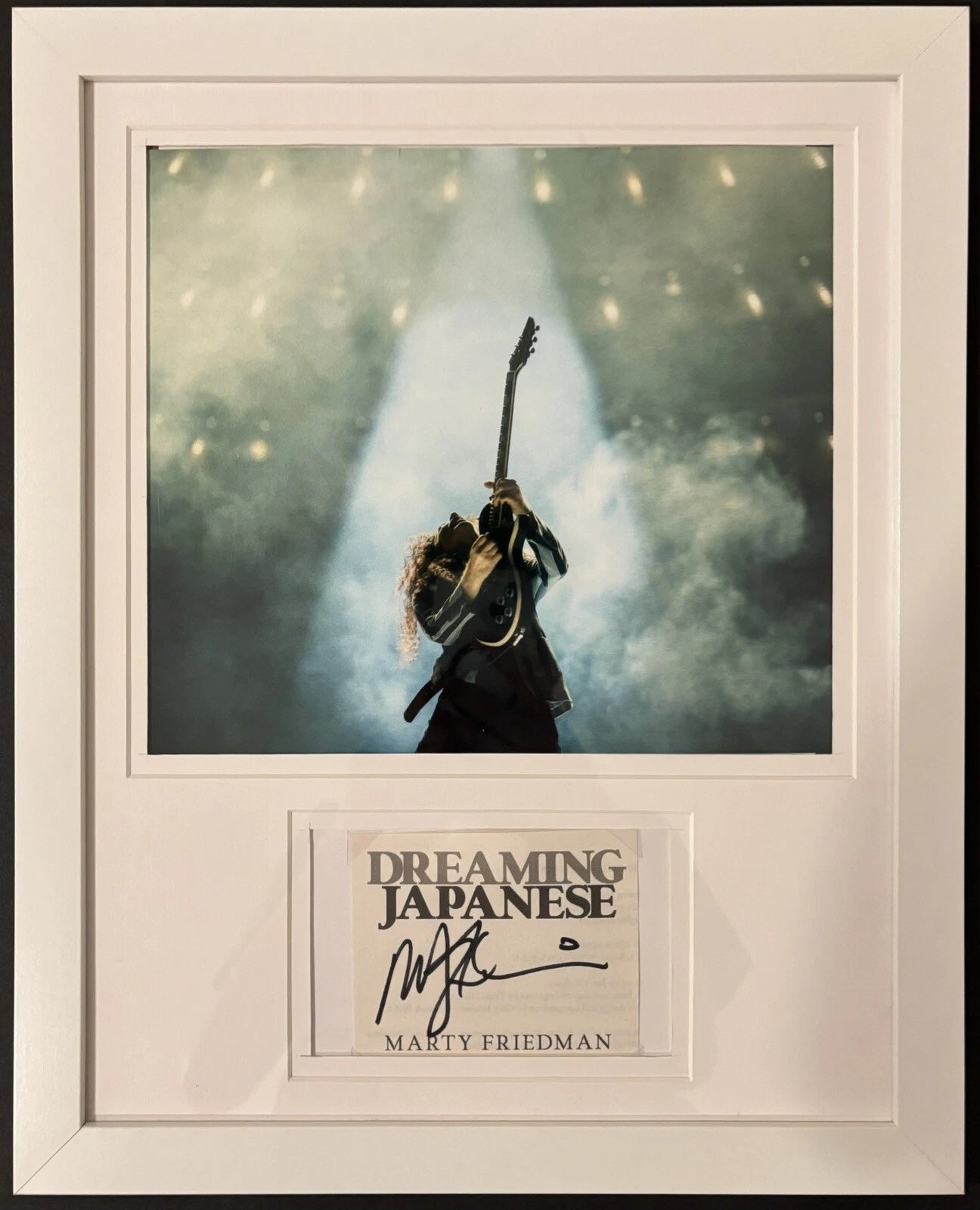 Marty Friedman (Megadeth) Autographed/Signed Dreaming Japanese Cut 11x14 Frame with Photo Double Mat!