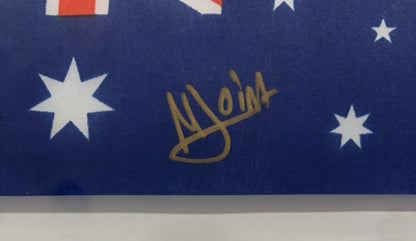 Maya Joint Autographed/Signed Mini Australian Flag PSA Encapsulated!