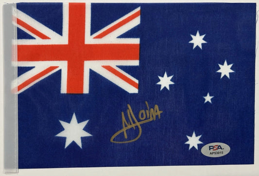 Maya Joint Autographed/Signed Mini Australian Flag PSA!