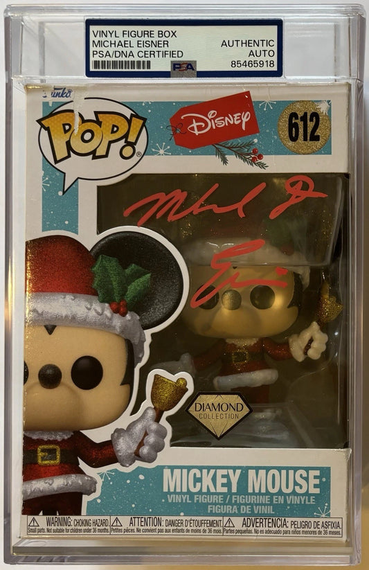 Michael Eisner Autographed/Signed Disney Mickey Mouse Funko Pop PSA Encapsulated!