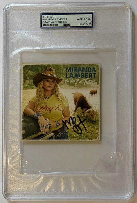 Miranda Lambert Autographed/Signed Postcards From Texas CD Insert PSA Encapsulated!