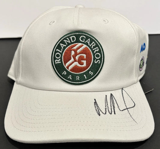 Mirra Andreeva Autographed/Signed Roland Garros Tennis Hat PSA!