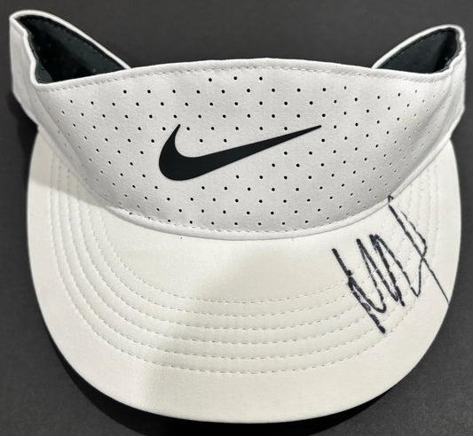 Mirra Andreeva Autographed/Signed Tennis Nike White Visor PSA!