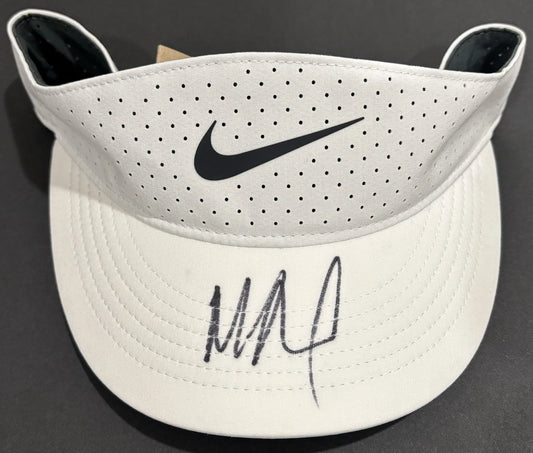 Mirra Andreeva Autographed/Signed Tennis Nike White Visor PSA!