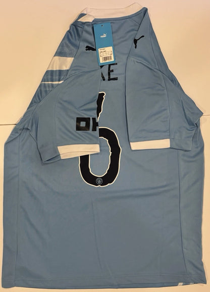 Nathan Ake Manchester City #6 Blue Jersey Home Kit Size Large!