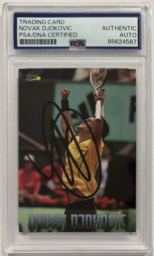 Novak Djokovic Autographed/Signed 2007 ACE Authentic Unreleased RC Card PSA!