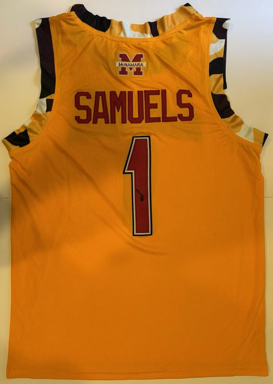Qandace Samuels Autographed/Signed Bishop McNamara Jersey! Yellow NCAA Proof!
