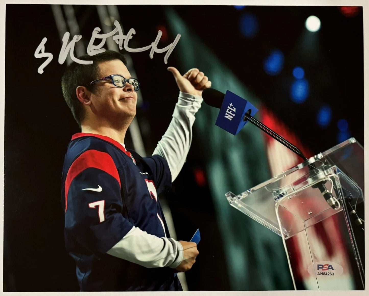 SKETCH Autographed/Signed Houston Texans 8x10 Photo PSA!