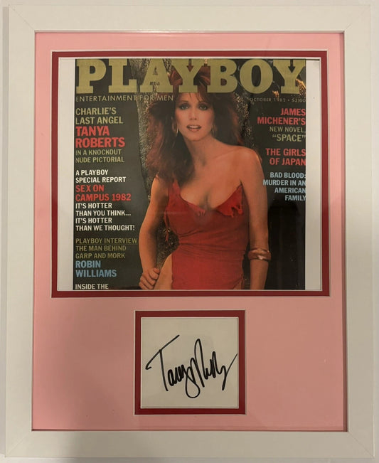 Tanya Roberts Autographed/Signed Cut ACOA 11x14 Framed Custom & 2x Mat with Playboy Magazine Photo!