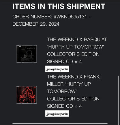 The Weeknd Autographed/Signed Hurry Up Tomorrow CD Insert Basquiat Limited Edition Sealed!