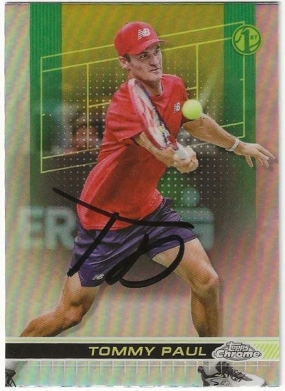 Tommy Paul Autographed/Signed 2024 Topps Chrome Refractor 1st Card!