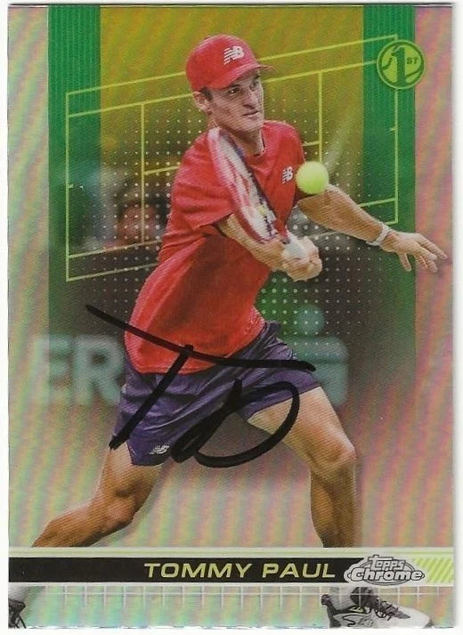 Tommy Paul Autographed/Signed 2024 Topps Chrome Refractor 1st Card!